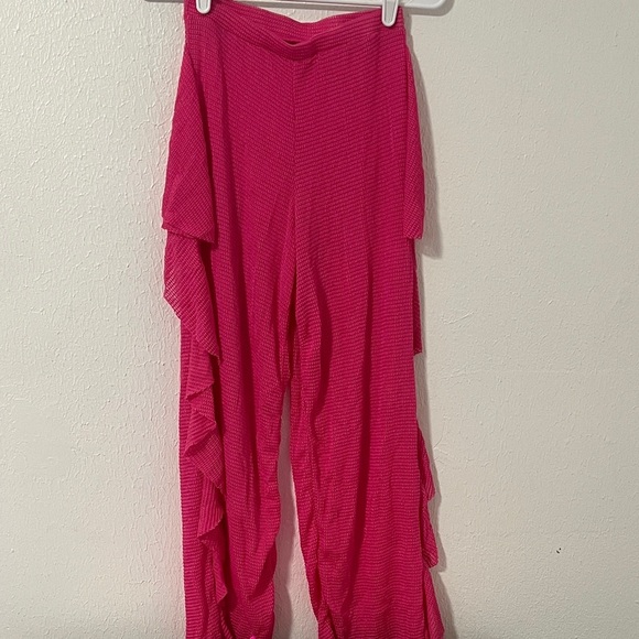 Women’s Size Small NWOT Chic Hot Pink Swimsuit and Coverup Pants Vacation Beach - Picture 2 of 9